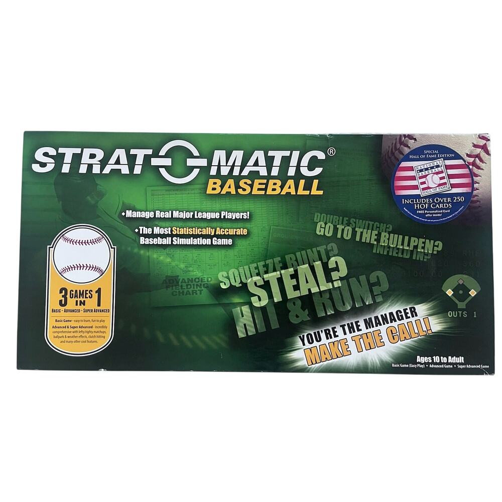 Strat O Matic Baseball Hall of Fame 2016 Card Set Never Played OOP Unpunched